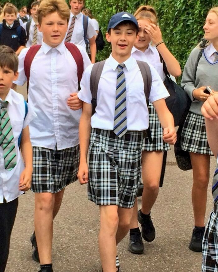 Boys Wore Skirts Instead Of Shorts Because School Said No To Shorts