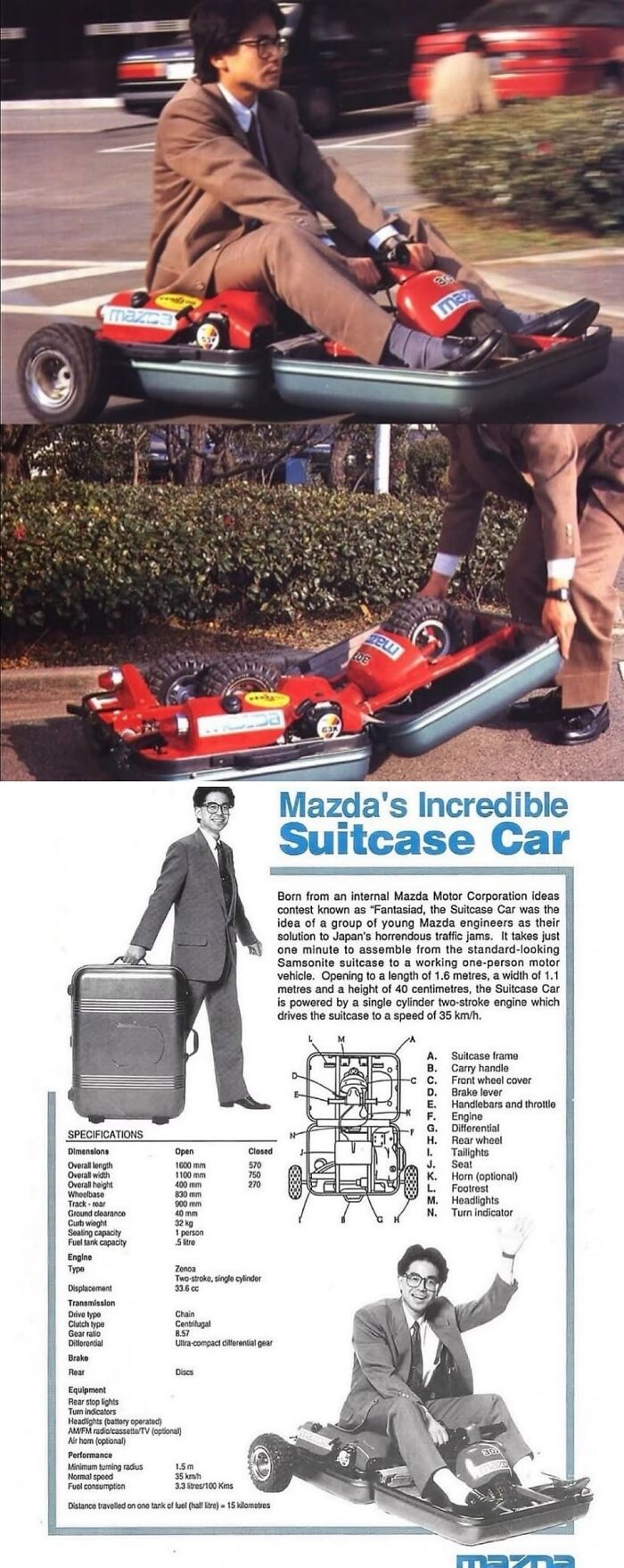 Mazda’s Suitcase That Turns Into A Go-Kart—Travel Level: Next