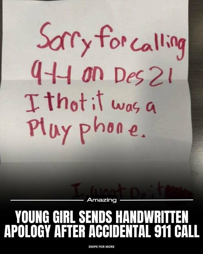 Kid Sends Handwritten Apology After Accidental 911 Call. Cute As Heck.