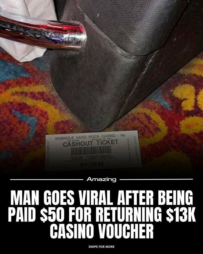 Man Finds $13k Casino Voucher, Returns It And Walks Away With $50