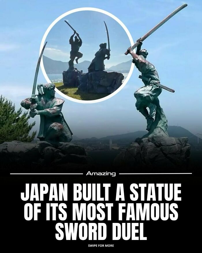 Japan Made A Giant Statue Of Its Most Famous Samurai Duel