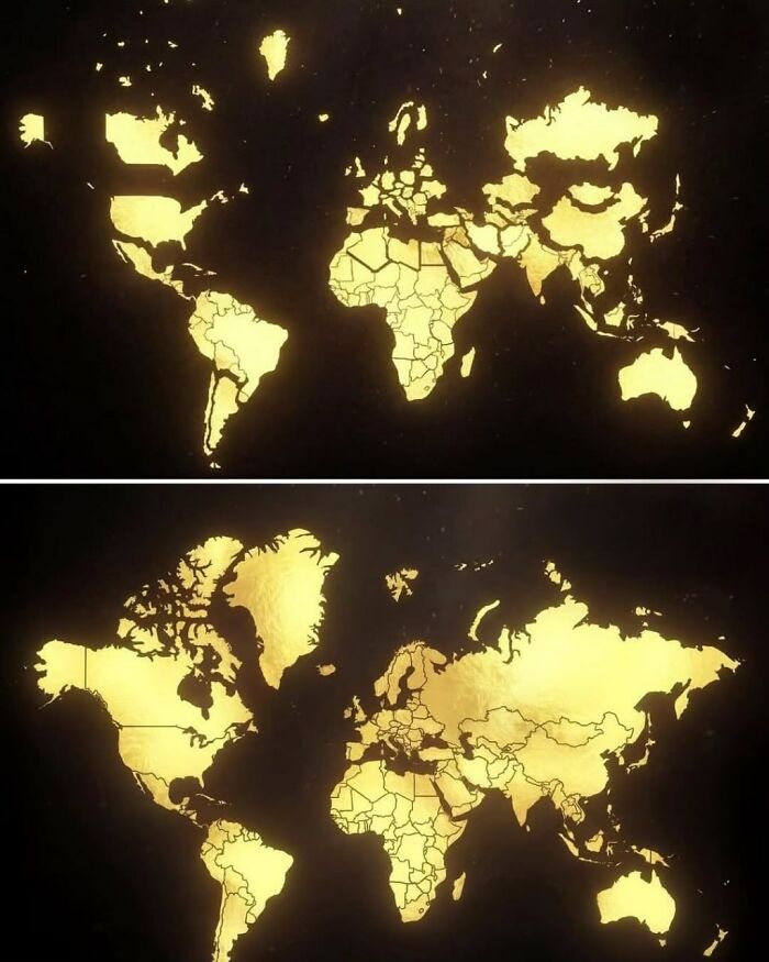 This Map Shows Continents In Their True Size. Mind Blown.