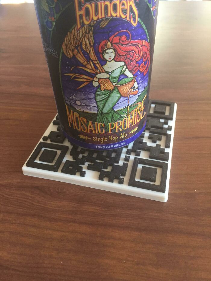 Printed QR Code Coasters So Guests Can Get WiFi Without Bugging Me