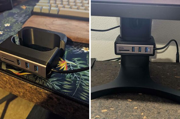 New Monitor Didn’t Have a USB Hub, So I Printed One!