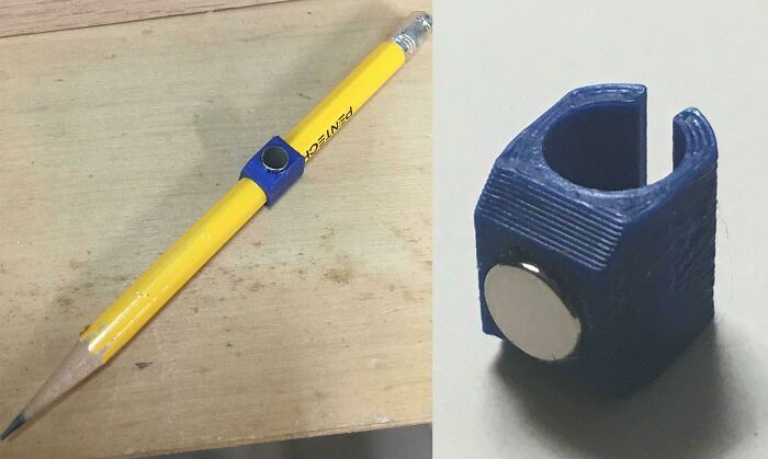 Woodworker Designs Pencil Magnets to Never Lose His Pencils Again