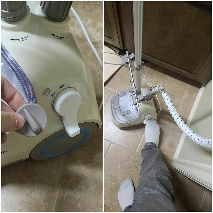 Lazy Level 100: No More Bending to Turn On Steamer