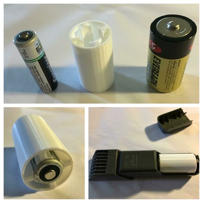 Old Beard Trimmer Sucks C Batteries, So I Made an Adapter for Rechargeable AAs