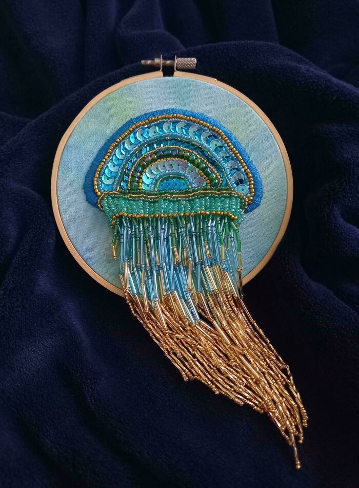 Jellyfish Made With Beads and Patience Galore