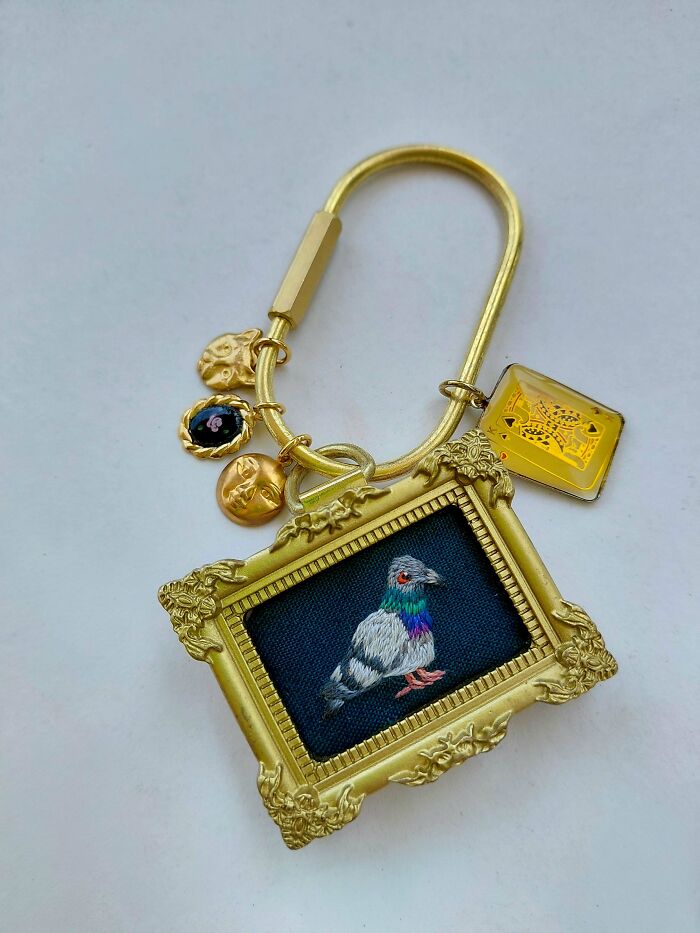 Made a Fine Art Pigeon Charm