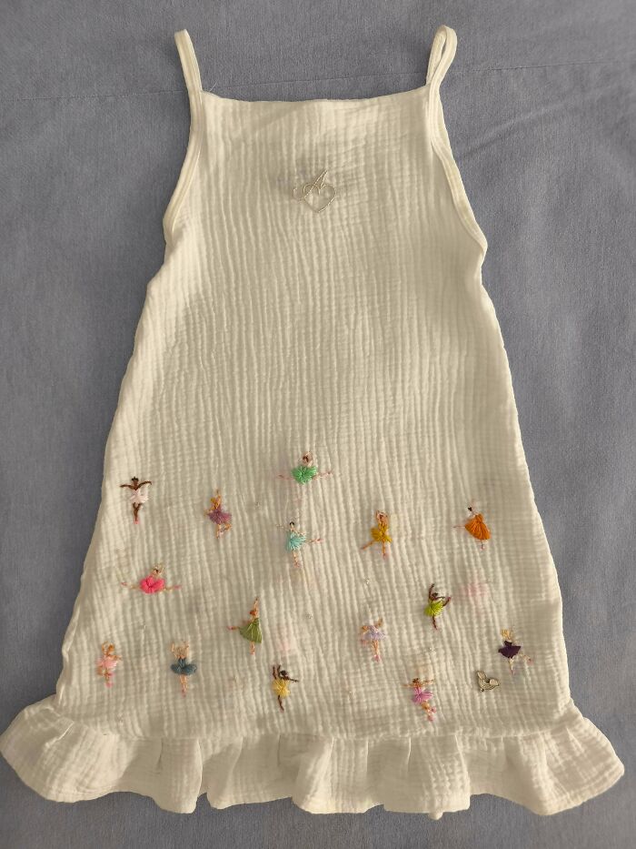 Embroidering a Dress for a Friend’s Daughter