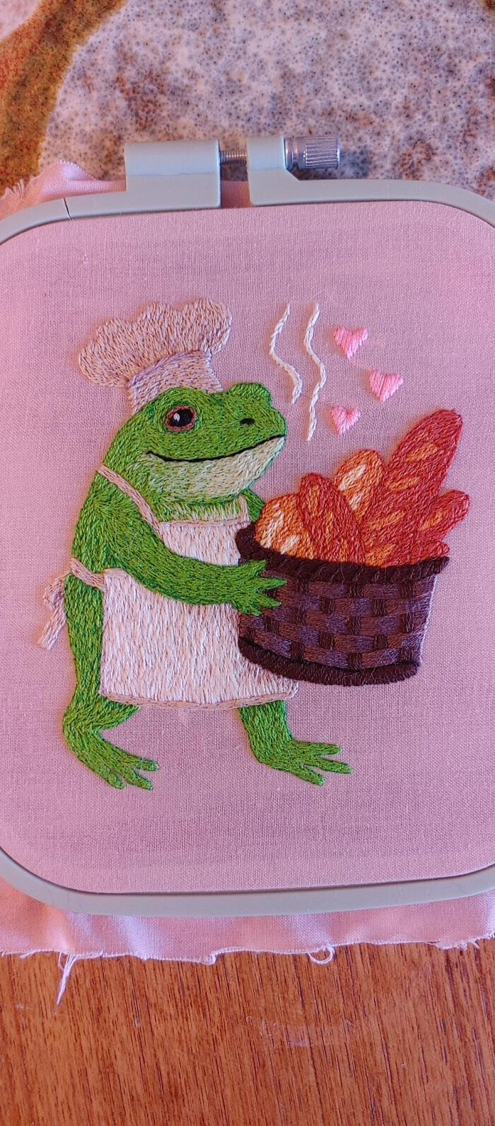 Epic Frog Embroidery