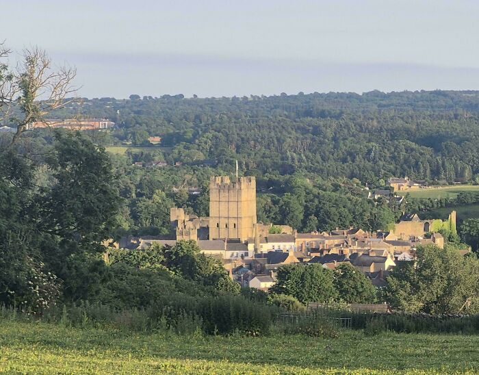 Richmond Castle, England: Glowing in the Sunset Like a Star
