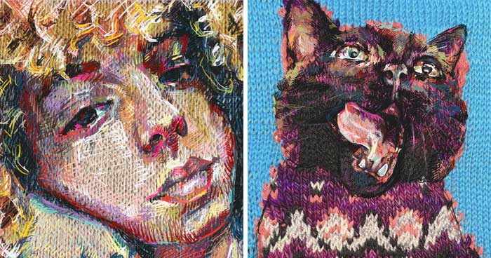 Wait, They Actually Turned Knitting Machines Into Portrait Art?!