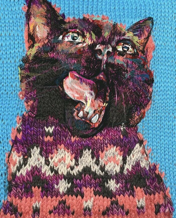 Wait, They Actually Turned Knitting Machines Into Portrait Art?!