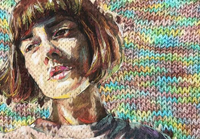 Wait, They Actually Turned Knitting Machines Into Portrait Art?!
