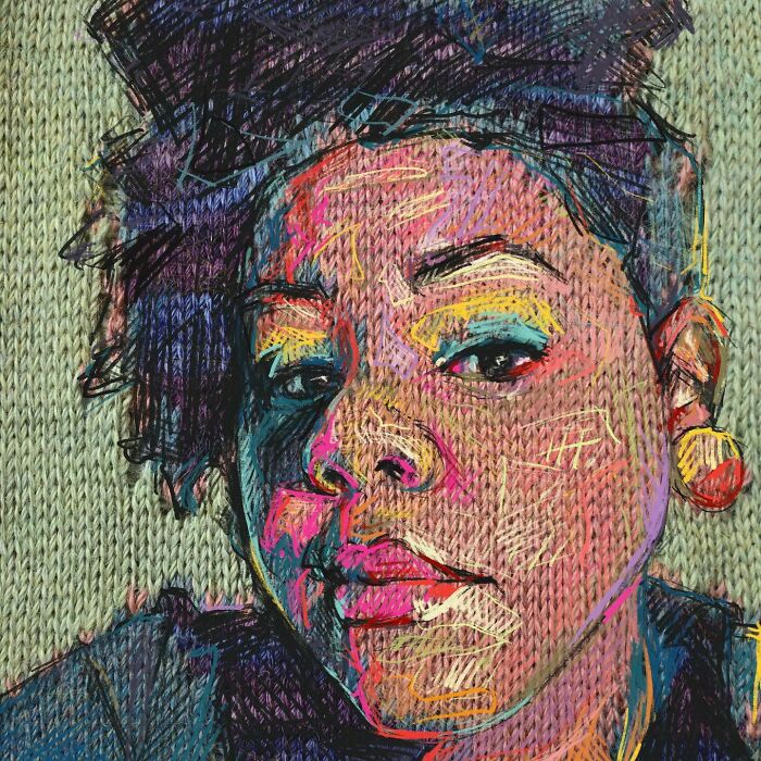 Wait, They Actually Turned Knitting Machines Into Portrait Art?!