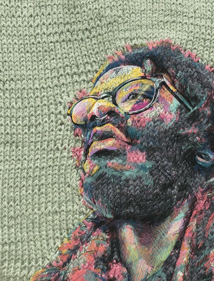 Wait, They Actually Turned Knitting Machines Into Portrait Art?!