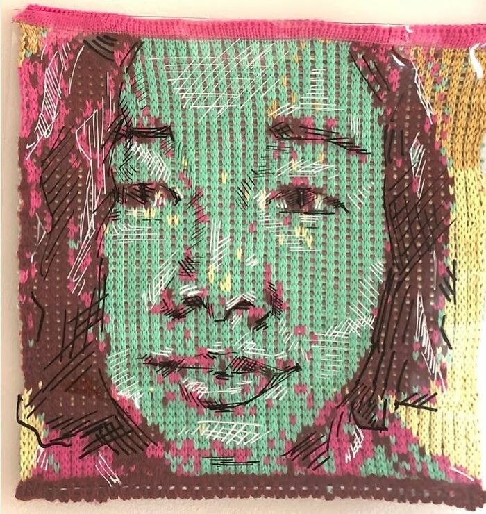 Wait, They Actually Turned Knitting Machines Into Portrait Art?!