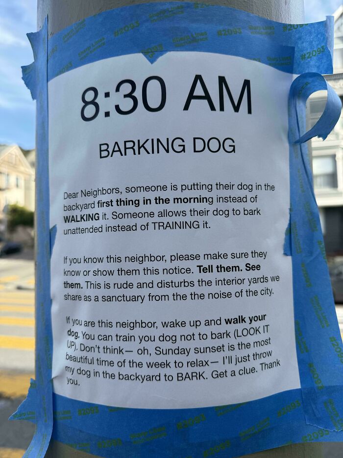 Funny Neighbor Note. No Dogs Here, But Still A Good Laugh