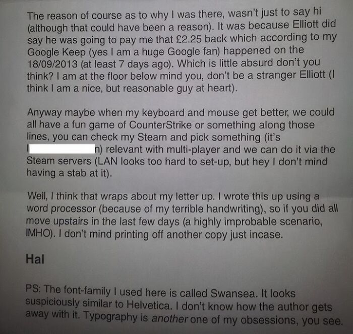 Friend Moved Into Uni Flat. New Neighbor Left The Funniest Note Ever