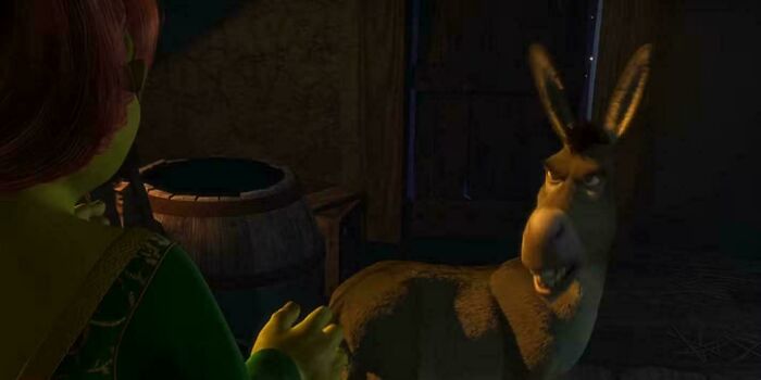 In Shrek, Donkey Freaks Out When Fiona Turns Ogre (But Loved Shrek Instantly). Yep, Donkey's Kind Of A Jerk