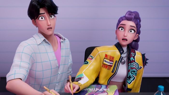 In K-Pop Demon Hunters (2025), The Girl Lead Singer Can Somehow Hang Out With A Guy. Shocking!