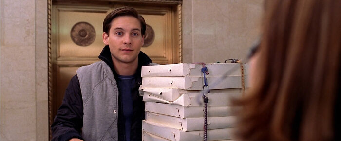 In Spider-Man 2 (2004), Peter Looks Super Sad When A Customer Refuses To Pay For His Crappy Pizza