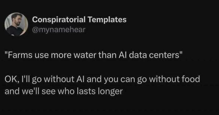 Farms Use More Water Than AI Data Centers