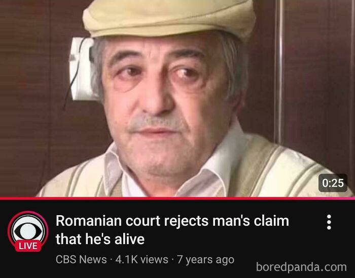 Romanian Court Rejects Man's Claim That He's Alive
