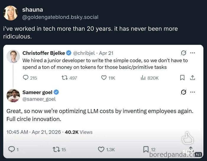 “Great So Now We’re Optimising Llm Costs By Inventing Employees Again”