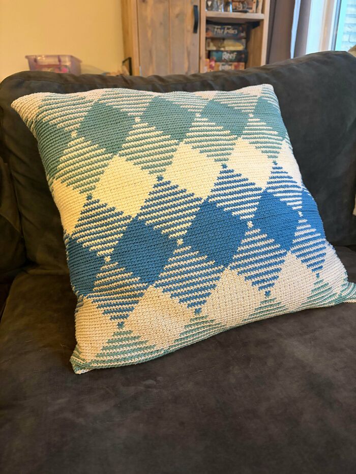 Finally Finished This Pillow Case And I’m Over The Moon… Then Bored