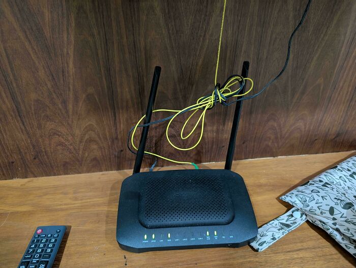 Yes, That Yellow Cable Is Fiber. Somehow.