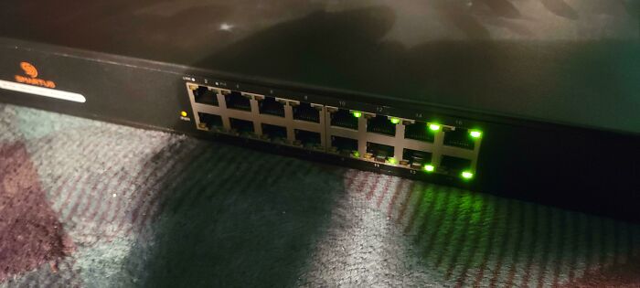 Network Switch After Getting Zapped by Lightning