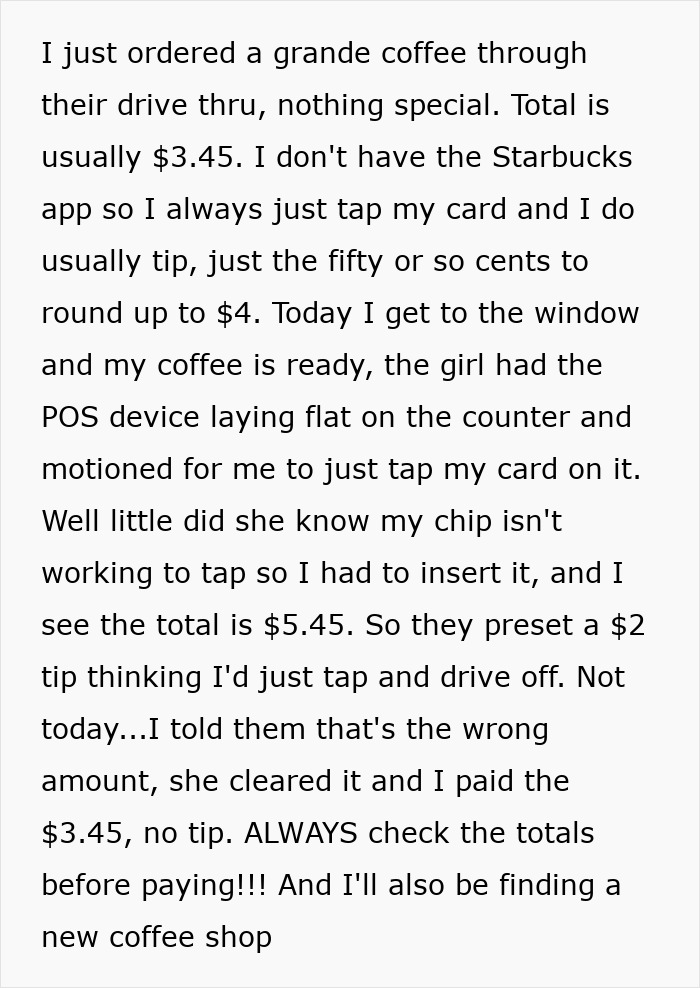 Starbucks Tip Situation Getting Shady