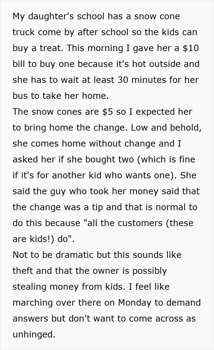 Snow Cone Stand Tip Trick Targeting Kids?