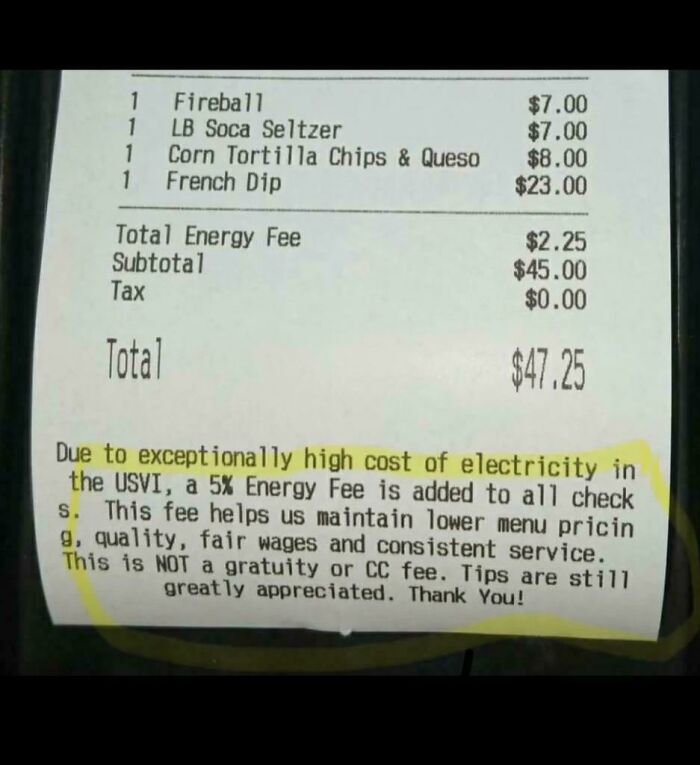 Energy Fee? What's Next, Tipping on Your Electricity?