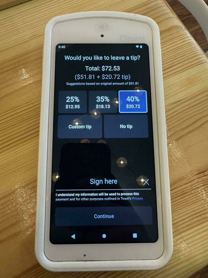 40% Auto-Selected Tip? Are You Kidding Me?