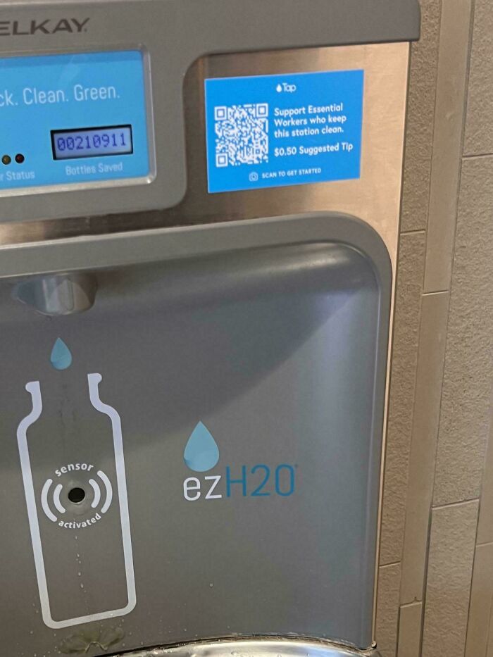 Drink From the Water Fountain? Did You Tip?