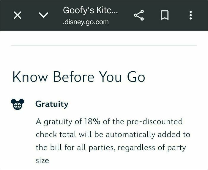 18% Gratuity at Buffet? No Service Included!