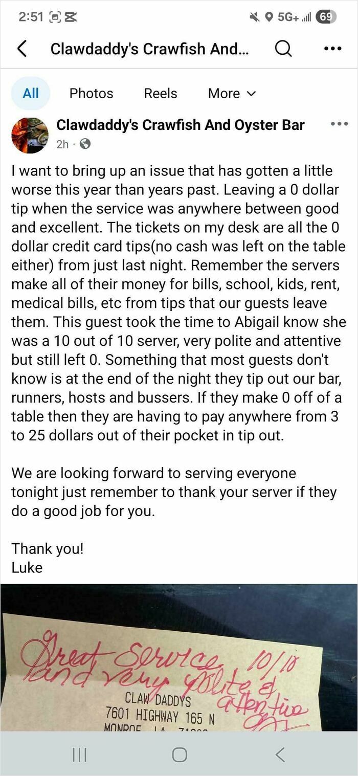Owner Publicly Shames Guests and Says Servers Pay From Their Tips? Say What?!
