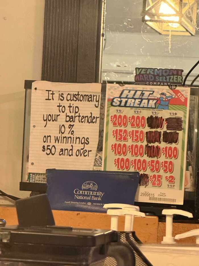 Random Snapshot at a Local Bar Tipping Scene