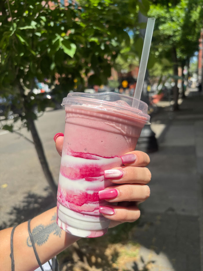 My Nails Matched My Smoothie So Yep, Had To Take a Pic