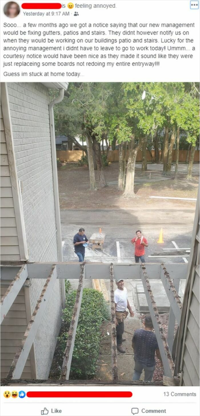 Woke Up To My Patio Gone, No Heads Up From Landlord