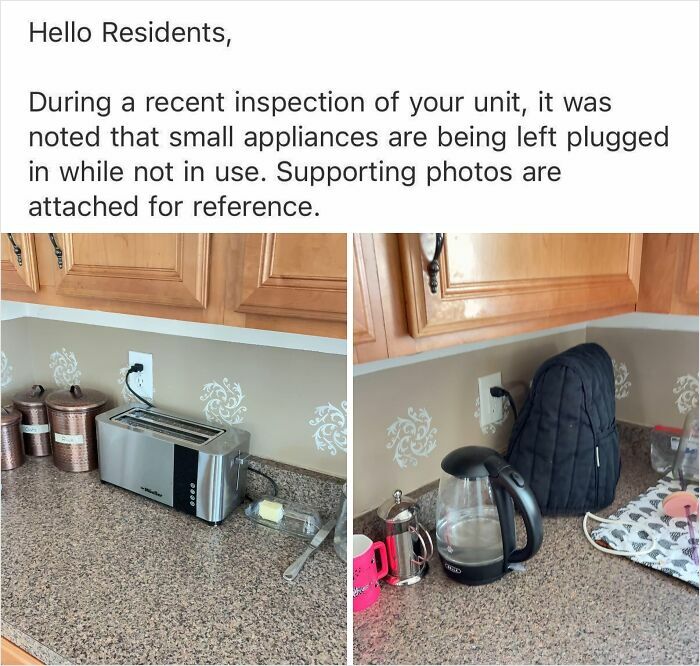 Email About Appliances Being Left Plugged In, And The Appli-What?