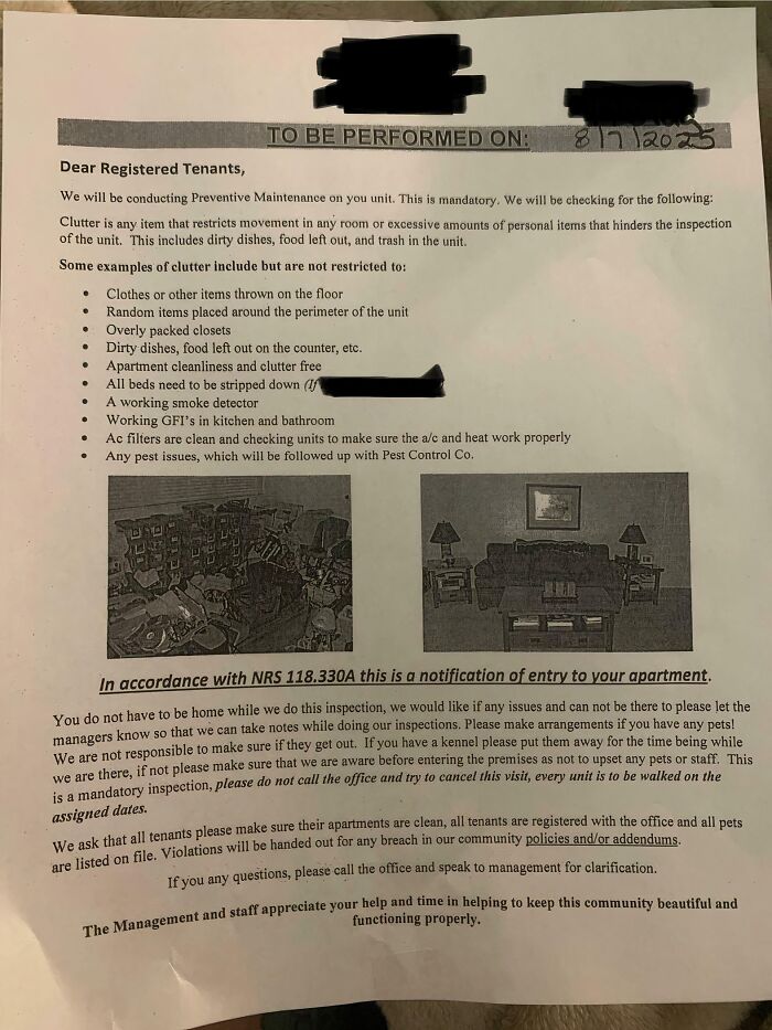 First Time For This—Landlord’s Weird Inspection Is Way Too Invasive