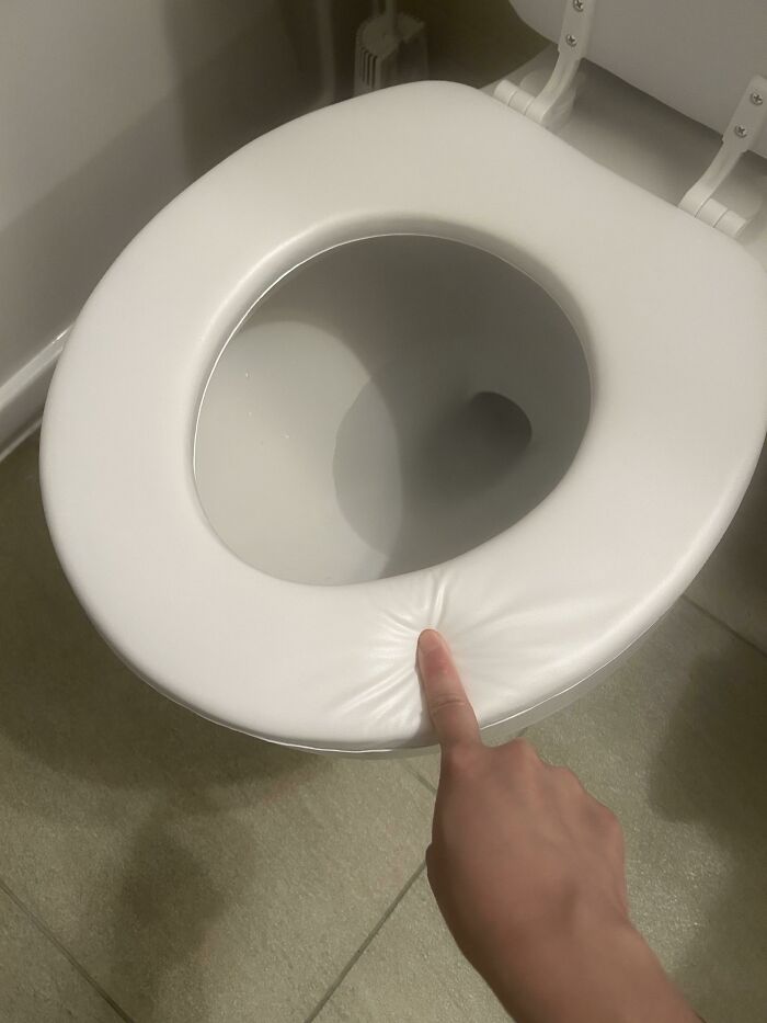 Old Toilet Seat Broke, Landlord Replaced It With… This. Ordered New One Already.