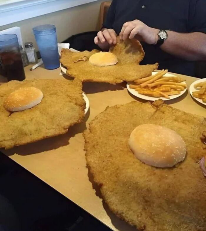 Giant Cutlet, Tiny Bun = Snack Confusion