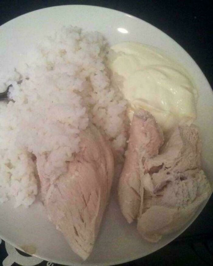 Boiled Chicken, Greek Yogurt, And White Rice - Yum?