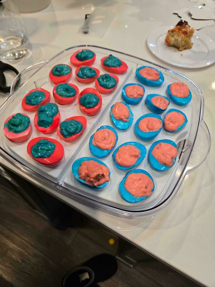 Deviled Eggs for Gender Reveal Party - Cute or Nope?