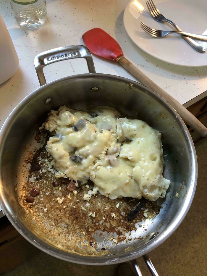 My Failed Omelette Attempt In A Non-Stick Pan - I Tried
